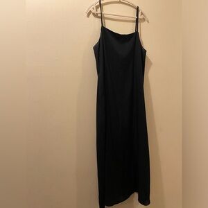 Everlane womens size 14 Elegant Black Maxi Dress - slip dress - silky material